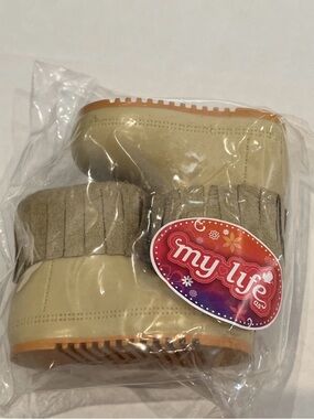 My Life Tan Moccasin Boots Shoes For 18" Doll NEW